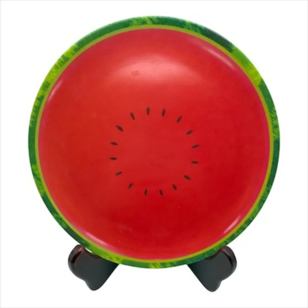 Watermelon Melamine Appetizer Plates 7 3/4